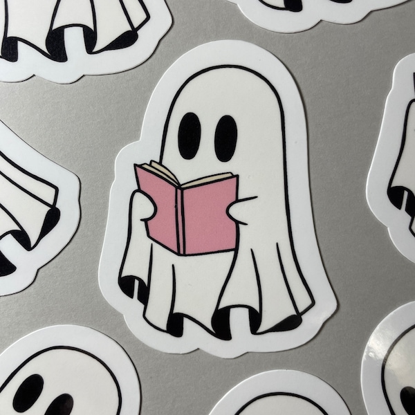 Ghost Reading Vinyl Sticker