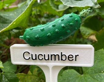 Hand Painted Plant Marker - Cucumber