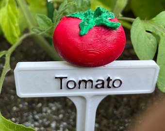Handbemalte Pflanzenmarkierer - Tomate