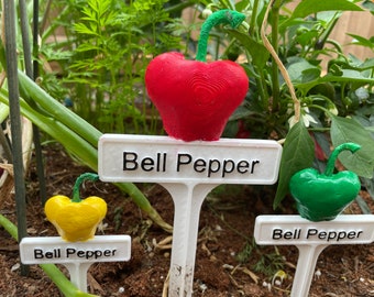 Hand Painted Plant Marker - Bell Pepper