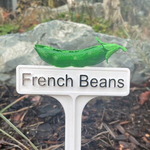 Hand Painted Plant Marker - French Beans