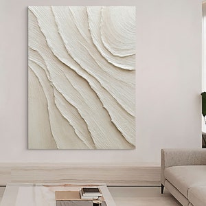 Photo inspiration: Gallery Detail: White Beige Abstract Wall Art White Beige 3D Textured Art