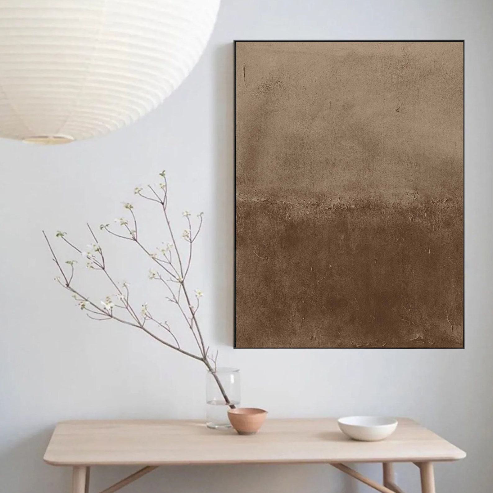 Brown Painting Brown Wall Art Brown Minimalist Art Brown - Etsy