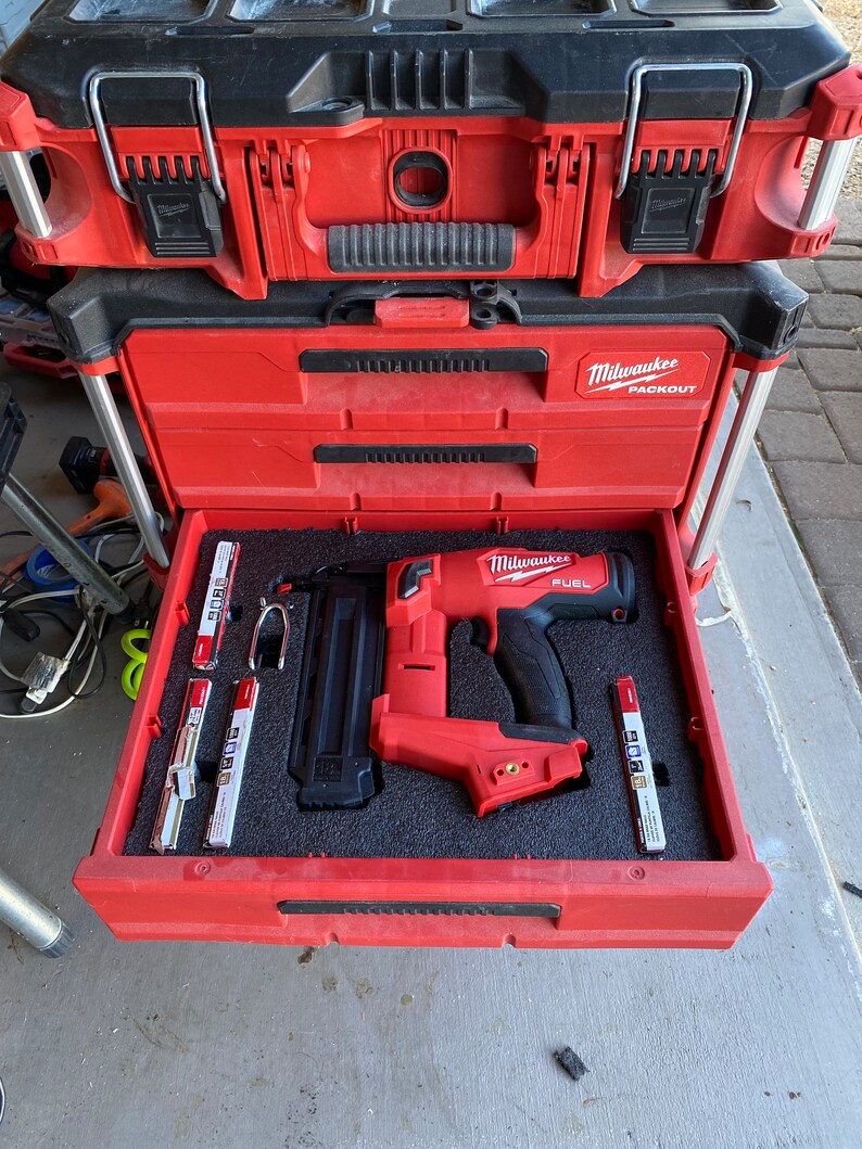 Milwaukee Packout M18 Brad Nailer Kaizen Foam Insertno Tools Etsy