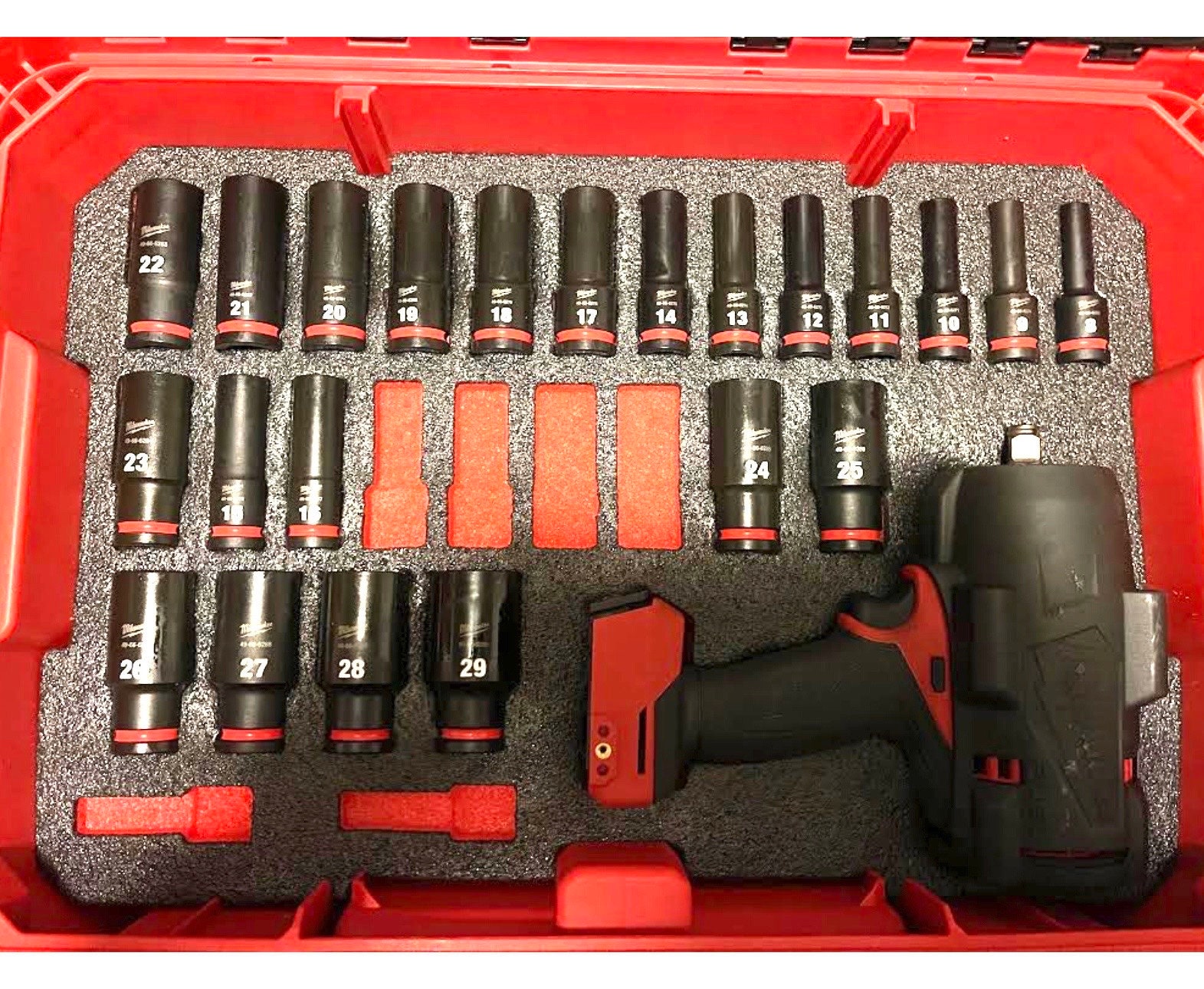 Milwaukee 3 Drawer Packout Kaizen Foam Insert for 1/2 Ratchet Set Model  48-22-9010-No Tools or Packout Included — Milwaukee Tool Inserts