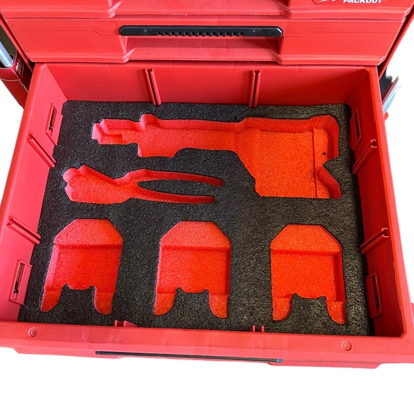 Milwaukee Packout 8442 - M18 Short Throw Press Tool w/PEX Crimp Jaws Kaizen Foam Insert-No Tools or Packout Included