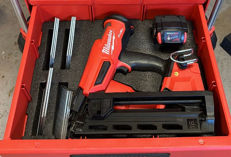 Milwaukee Packout M18 16 Gauge Finish Nailer Kaizen Foam Etsy