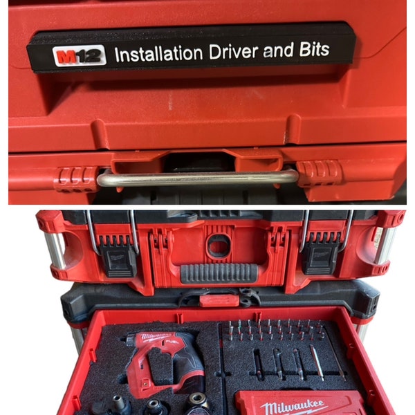 Milwaukee Packout Drawer Kaizen Drawer Insert for M12 Installer-No Tools or Packout Included