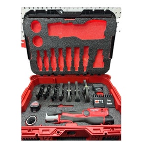 Milwaukee M12 Force Logic Pro Press with Mega Jaws Kaizen Foam Insert for Packout