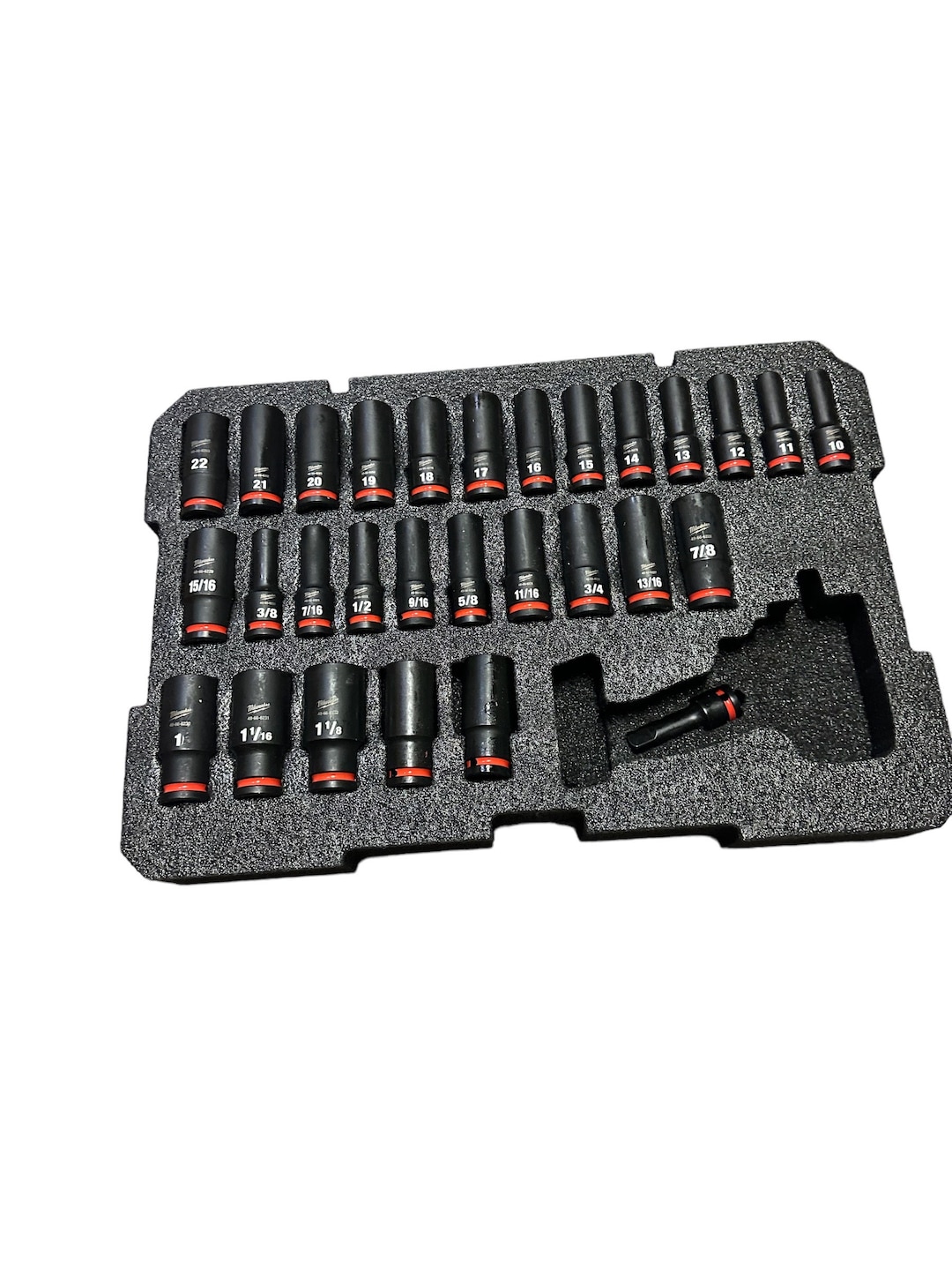 KUMUKUKU アウトフィット アクセ等セット Milwaukee Packout 8424 1/2 Socket Set Kaizen Foam Insert for M18