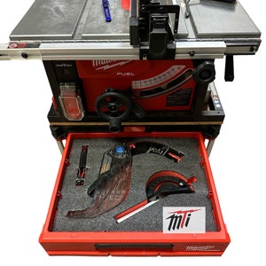 Milwaukee Packout M18 Table saw Accessory Kaizen Foam Insert-No Tools Included