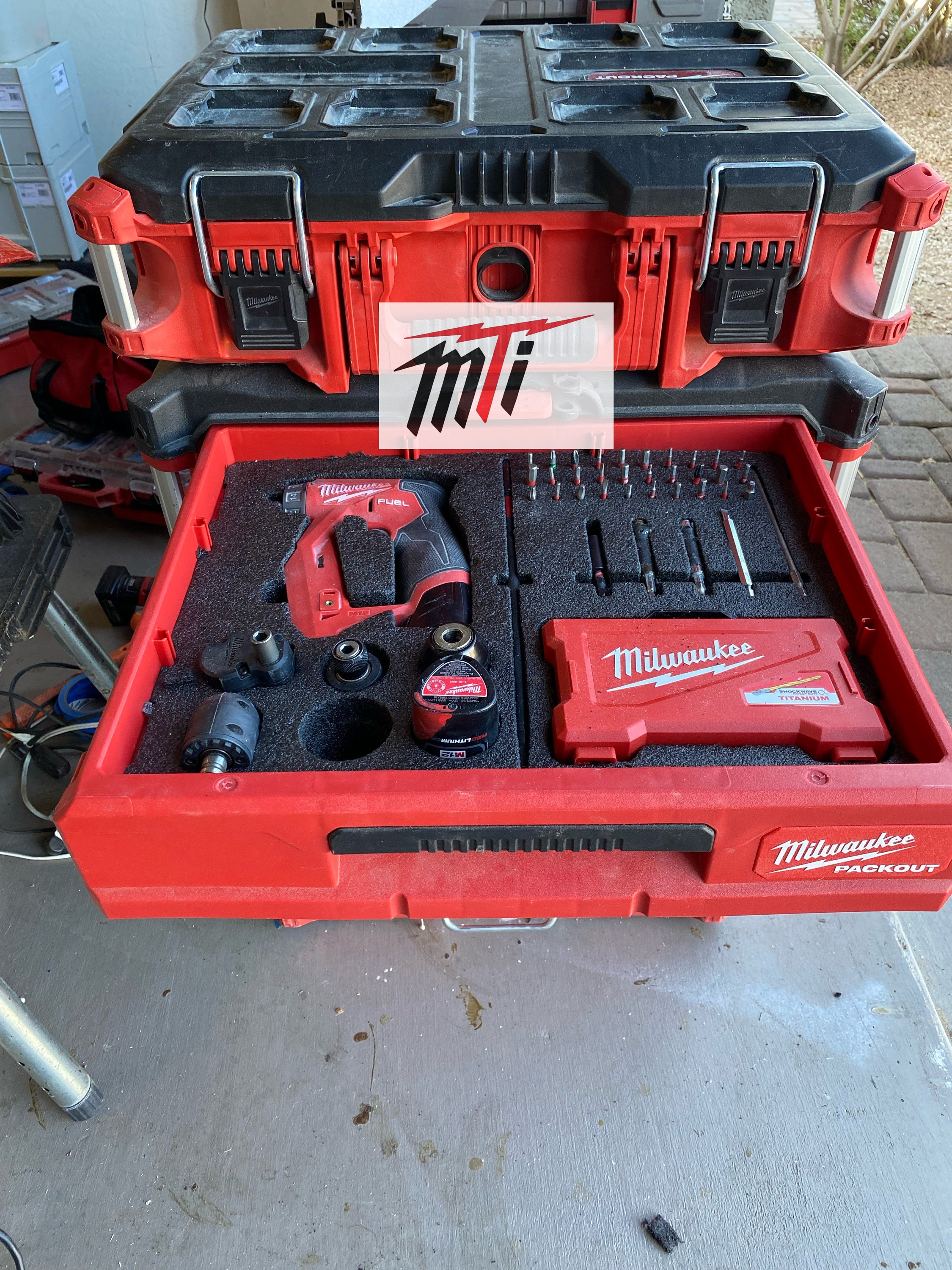 Milwaukee Packout Drawer Kaizen Drawer Insert for M12 Installer no
