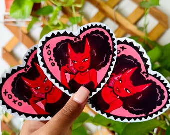 Cute Valentine Sticker ~ Devilish ~ Love Sticker ~ Devious Heart