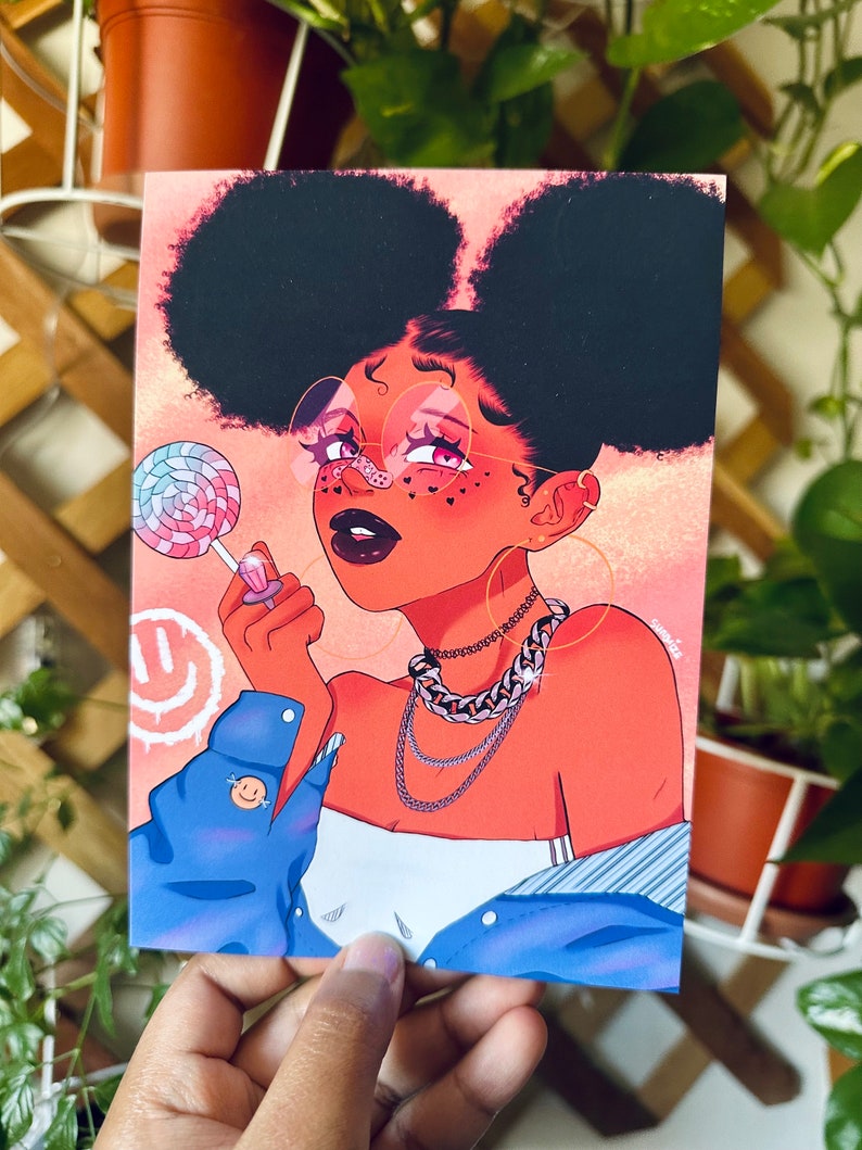 Candy Girl Print Cute Art Print Fashion Art Aesthetic Etsy