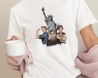 Mädchen werden Mädchen 4. Juli Tshirt | Mädchen werden Mädchen Tshirt | Feministisches Tshirt | Rechte der Frauen Tshirt | 4. Juli Tshirt