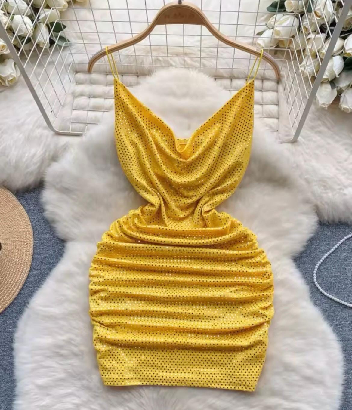 Yellow Sparkly Dress - Etsy