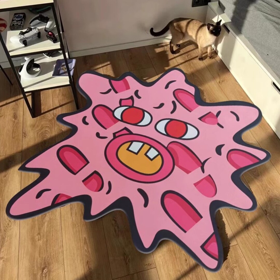 Custom Tufted Area Rug Cute Anime Rugs Entry Way Decor Etsy