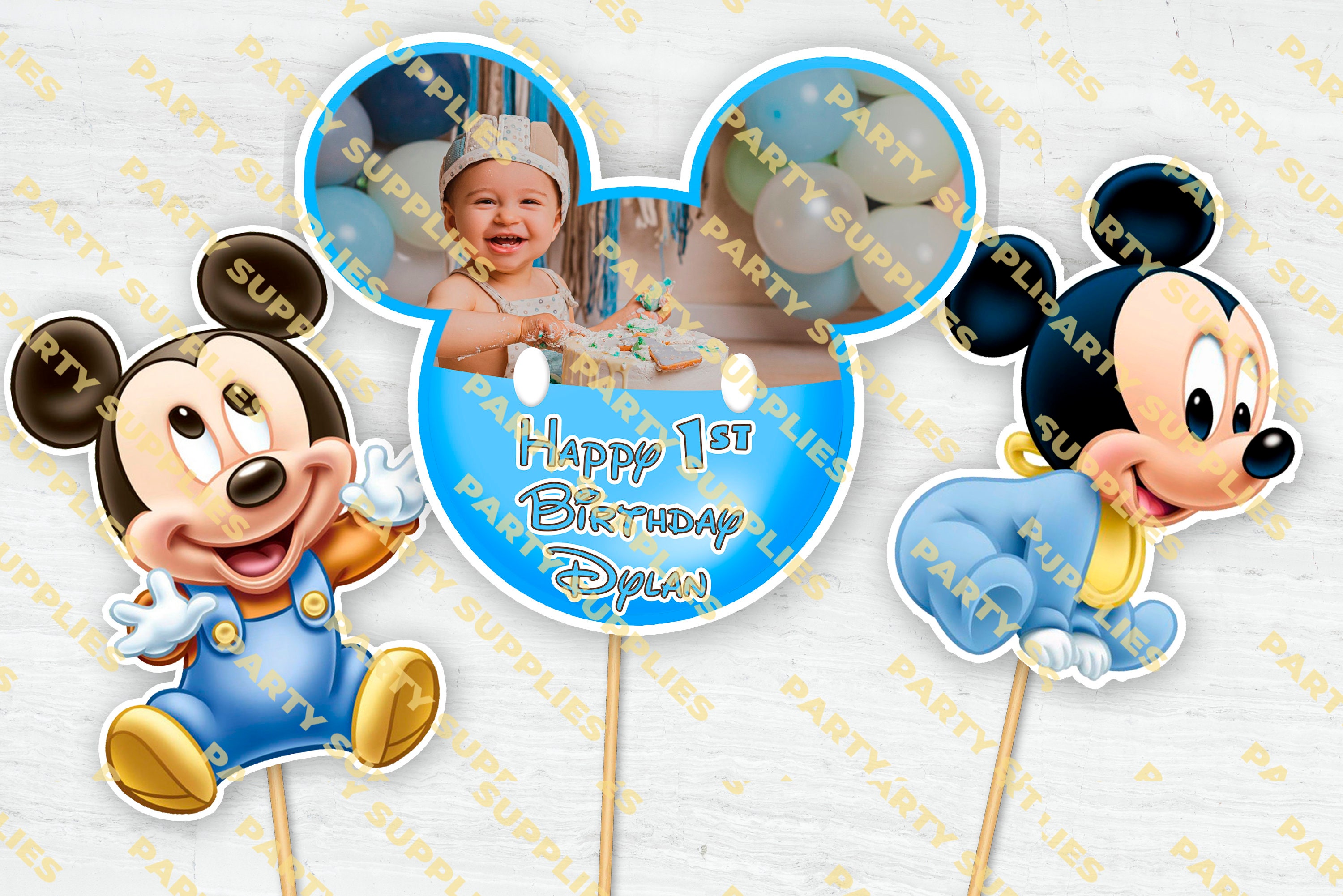 BABY MICKEY MOUSE Printable Party Kit. Custom Decoration 1st - Etsy
