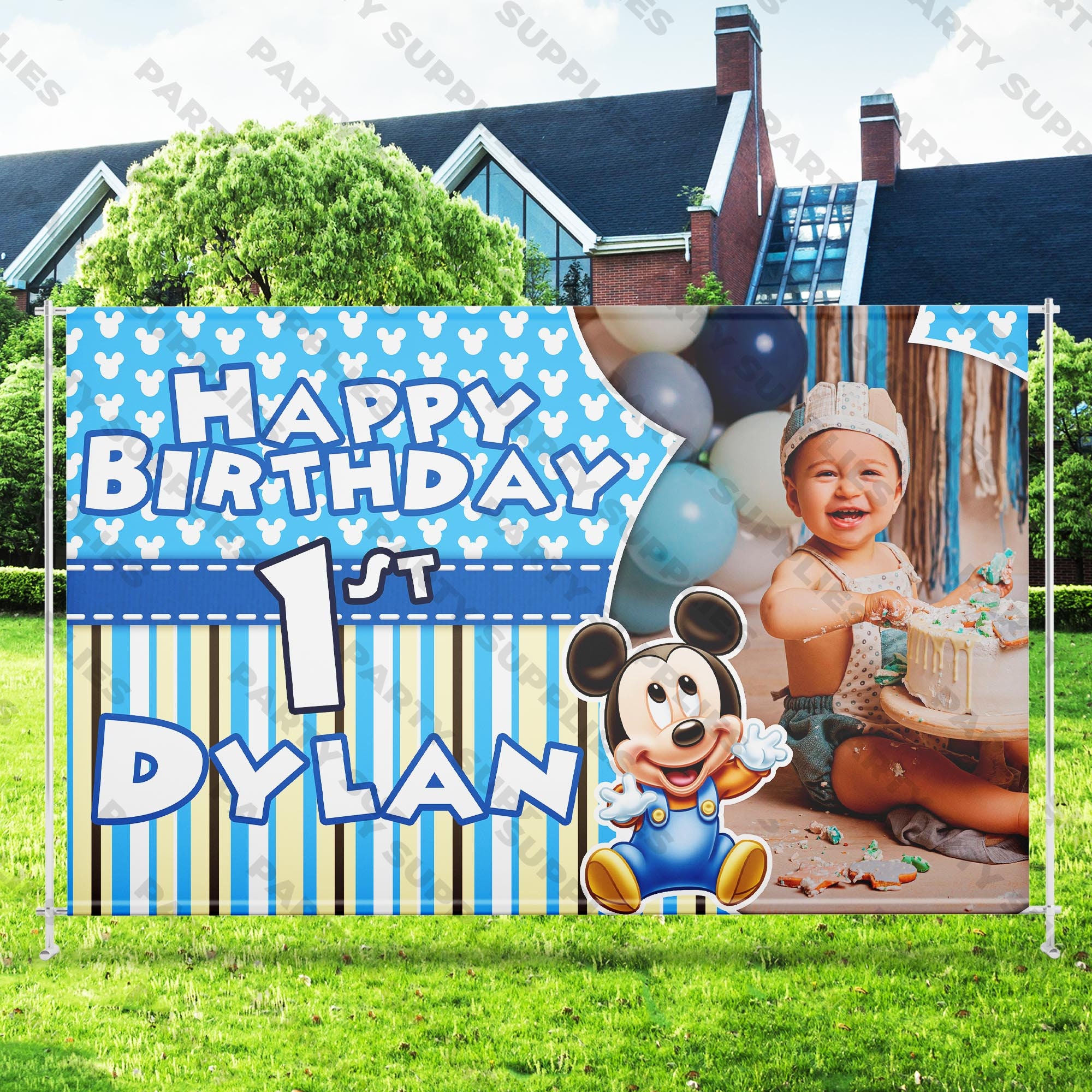 BABY MICKEY MOUSE Printable Party Kit. Custom Decoration 1st - Etsy