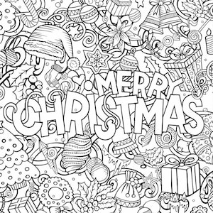 Printable Christmas Magic Coloring Table Runner Downloadable Etsy