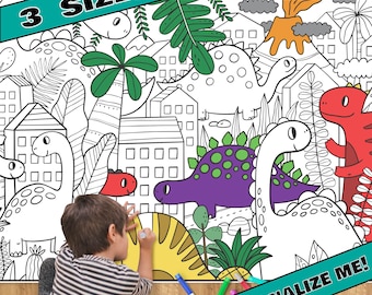 HUGE DINOSAURS Coloring Poster–--Coloring Activity for Groups, Individuals, Kids, Adults--3 Sizes--on Art-Quality Keepsake Paper!
