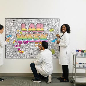 LAB WEEK 2026 Theme Poster Coloring Page Giant Coloring Sheet Lab Week Clinical Coloring Poster Laboratory Week Gifts Bulk Lab Week Gifts