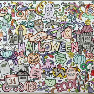 ALT TEXT
Giant Halloween Coloring Poster for Classroom Birthday Party Activity Halloween Party Gifts for Kids Girls Boys Etsy Personalized Gifts
