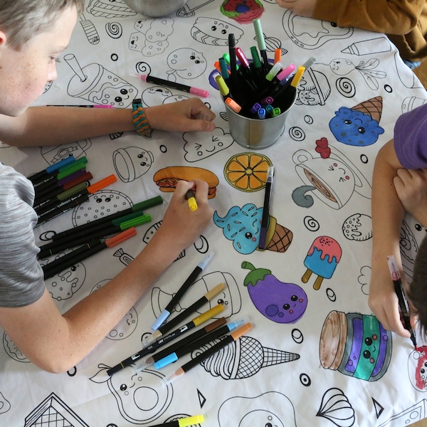 Washable Coloring Tablecloth - Etsy