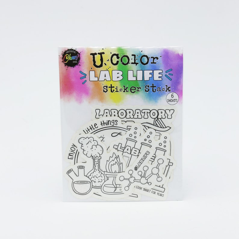 LAB Week "u Color" Sticker Stack, Laboratory Sticker Pack, Color Me Lab ...
