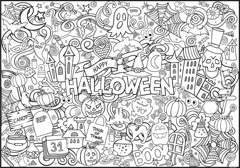 Halloween Art, Halloween Decor, Unique Gift, Popular right now,Birthday gift, October Birthday
Hallween party, classroom party activity