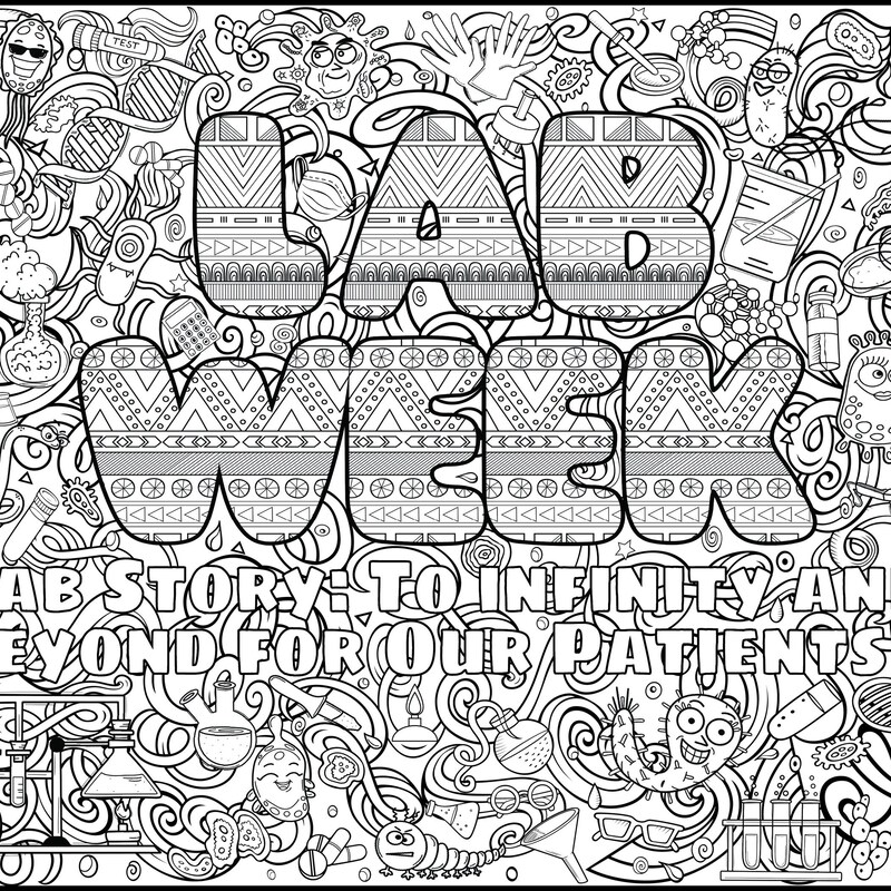 Lab Week Coloring Poster - Etsy