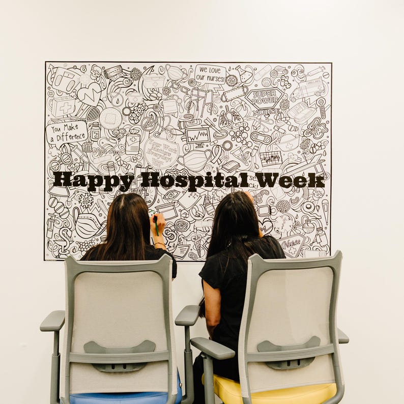 HUGE-MEDICAL THEME--Coloring Poster for Doctor's Offices, Medical Schools--3 Sizes--on Art-Quality Keepsake Paper! image 7