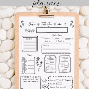 Sourdough Baking Day Planner Template I Digital Download PDF for Organized Sourdough Bakers