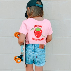 Toddler Strawberry Shirt, Feeling Berry Good, Strawberry Toddler Shirt, Trendy Summer Toddler Shirt, Trendy Toddler, Cute Summer Toddler