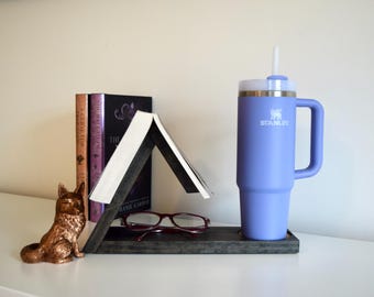 Nightstand Book Holder: Bedside Book Display | Small size