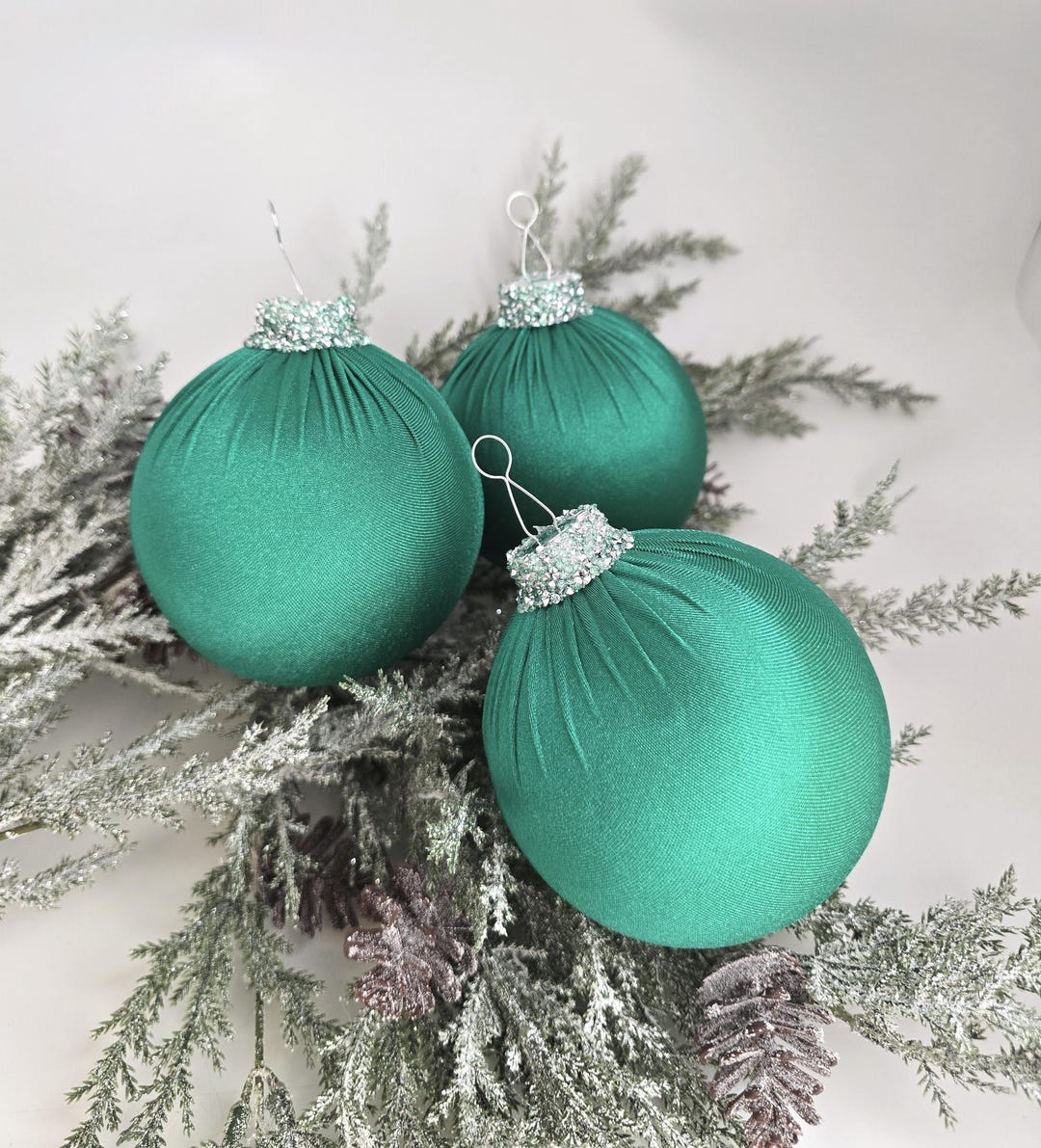 Emerald Green Christmas Ornaments