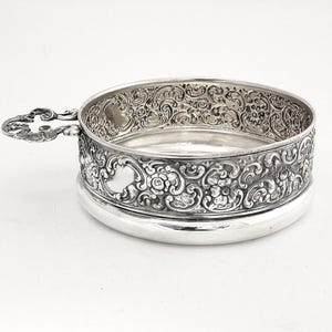 Sterling Silver Repousse Porringer Bowl by Woodside Sterling Co.