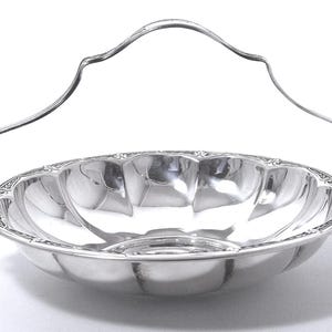 Wallace Sterling Silver Bon Bon Bowl with Basket Handle