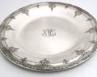 Towle Old Master Sterling Silver Tray 13 1/4" 19.31 Toz Monogrammed