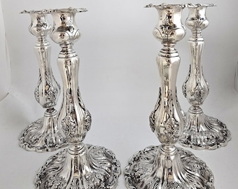 This Aged Heavy Sterling Silver Candlestick is Stamped Nscu