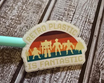 Retro plastic is fantastic, nerd, geek, geeky, toys, vintage, millennial, 90s, meme, Funny, Sticker