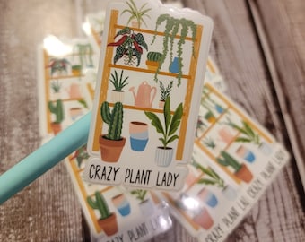 Crazy Plant Lady Sticker, Plant Sticker