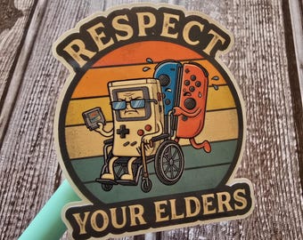 Respect your elders, gamer, switch, millennial, gameboy, nintendo, Funny, Sticker