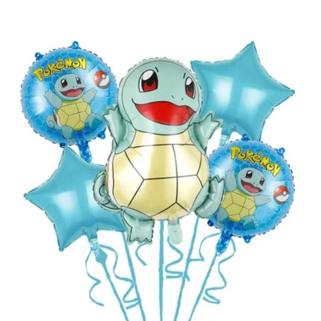 5pc Pokemon Balloons Party Supplies Decor Squirtle Balloons Etsy
