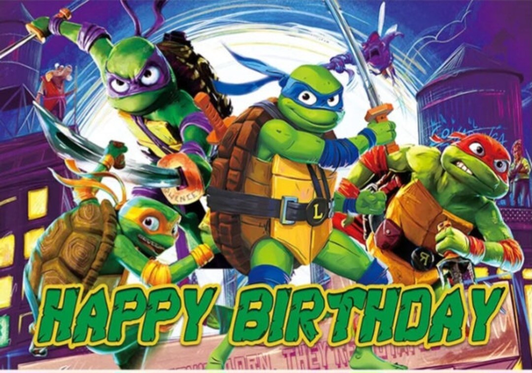 5ftx3ft Teenage Mutant Ninja Turtles Banner Backdrop - Etsy
