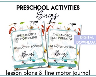 Bugs & Insects Preschool Printable | Preschool Activity Unit | Digital Download | Preschool Worksheet