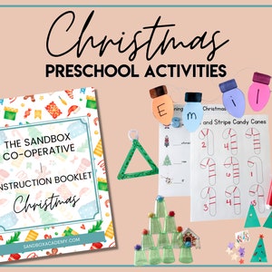 Christmas Preschool Printable | Preschool Activity Unit | Digital Download | Preschool Worksheet