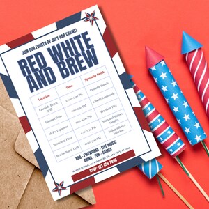 Fourth Of July Bar Crawl Party Template Download