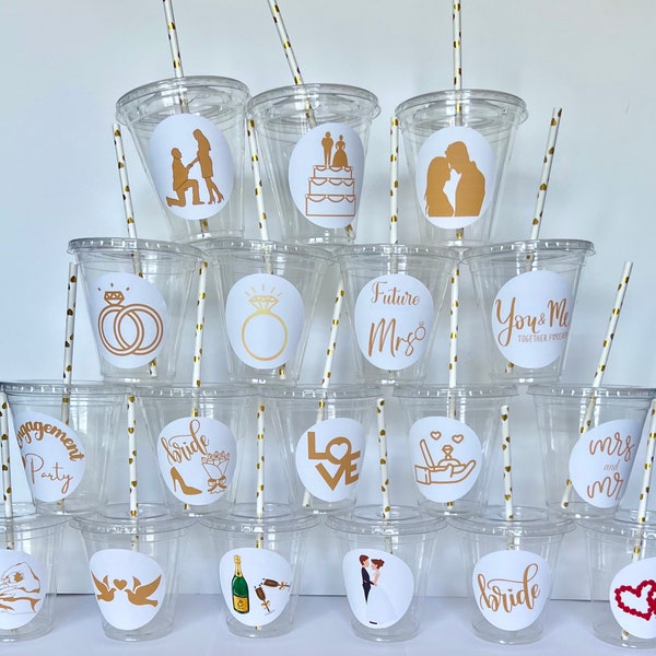 Engagement Party Cups Etsy