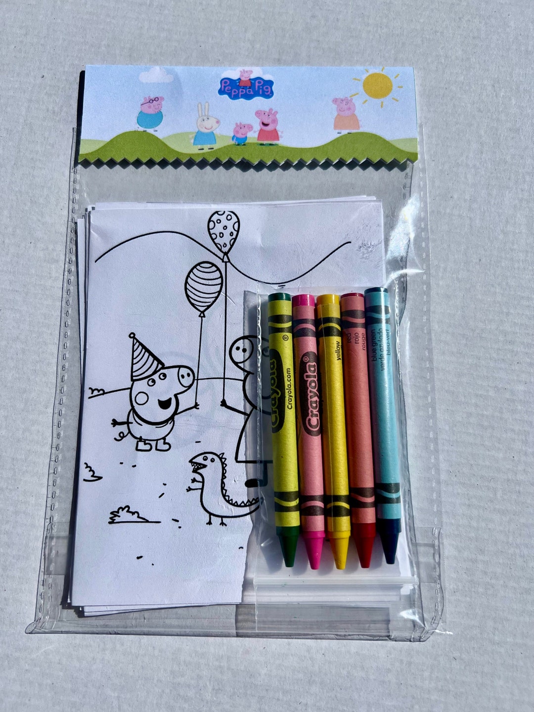 Peppa Pig Coloring Cards, Kids Coloring Cards. Birthday Favor. - Etsy